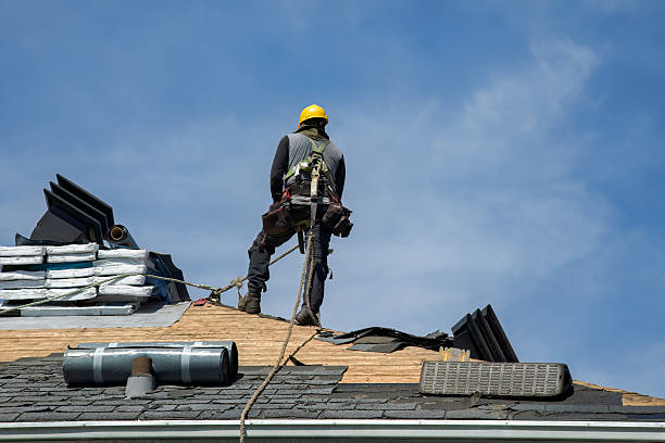 Professional Gutter Installation technician working in Norwich, CT